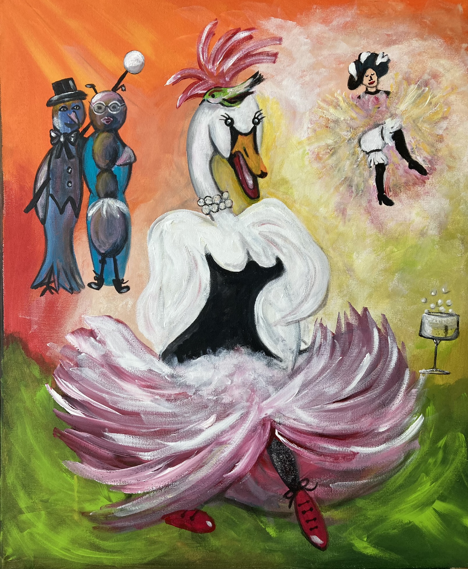 Svanen på Moulin Rouge  54 x 65